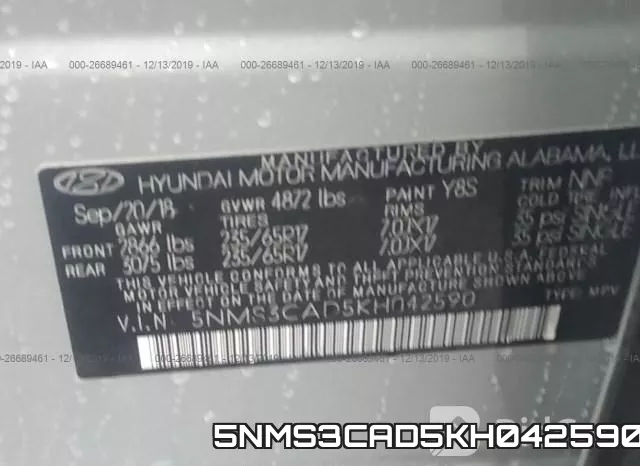 5NMS3CAD5KH042590 фото 8