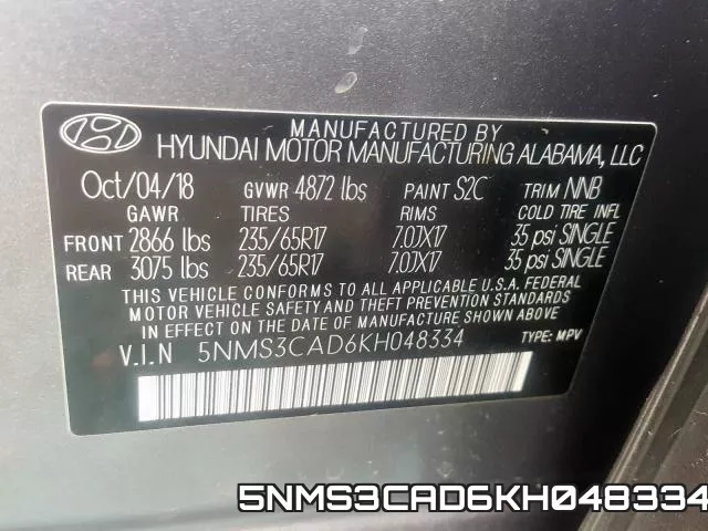 5NMS3CAD6KH048334 фото 2