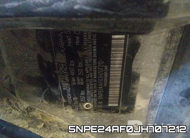 5NPE24AF0JH707212 фото 5