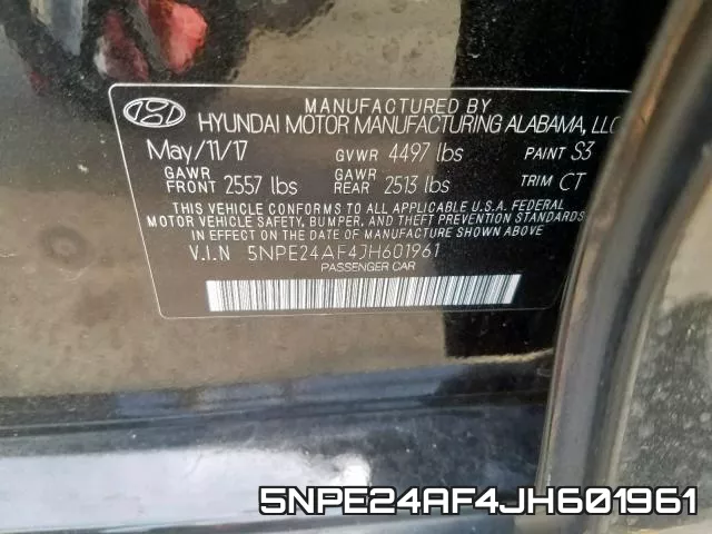 5NPE24AF4JH601961 фото 2