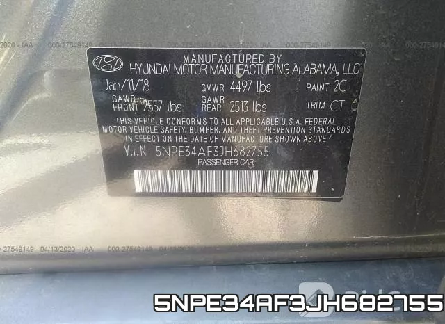 5NPE34AF3JH682755 фото 9