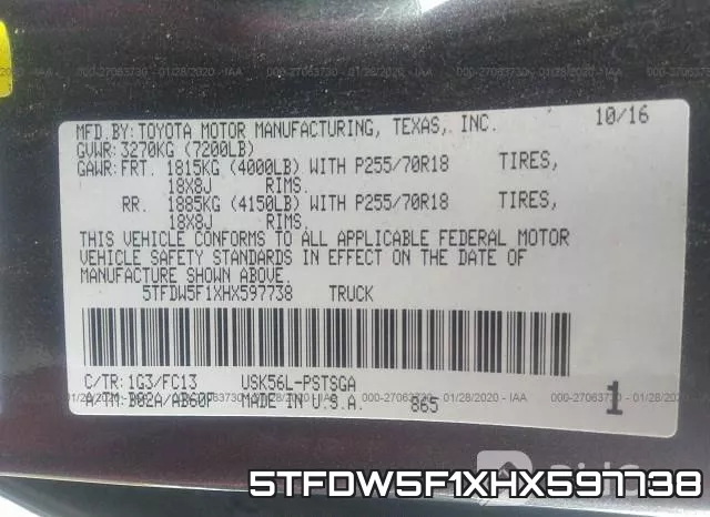 5TFDW5F1XHX597738 фото 7