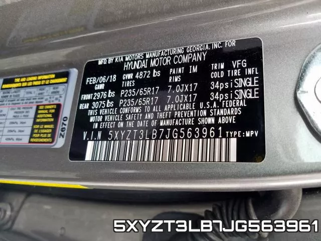 5XYZT3LB7JG563961 фото 2