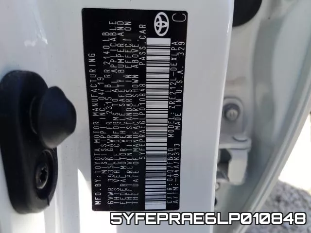 5YFEPRAE6LP010848 фото 2