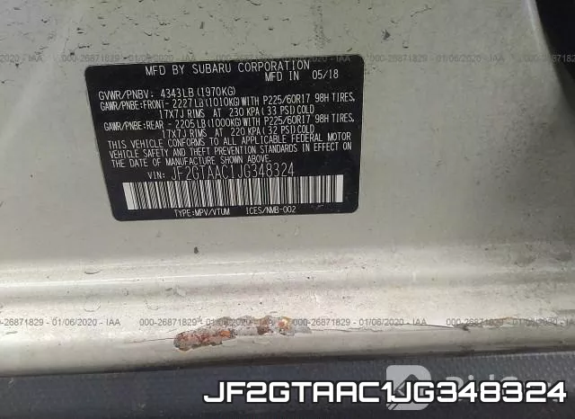 JF2GTAAC1JG348324 фото 8