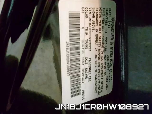 JN1BJ1CR0HW108927 фото 2