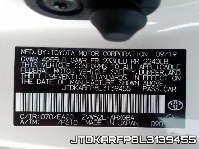 JTDKARFP8L3139455 фото 2