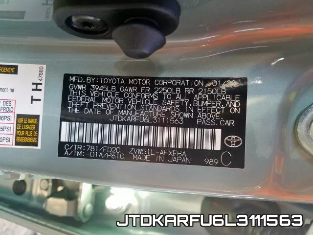 JTDKARFU6L3111563 фото 2
