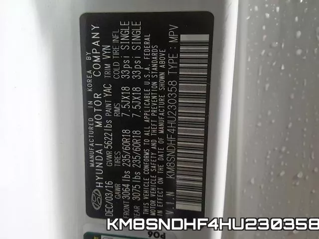 KM8SNDHF4HU230358 фото 2