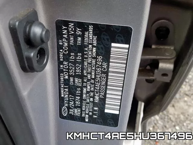 KMHCT4AE5HU367496 фото 2