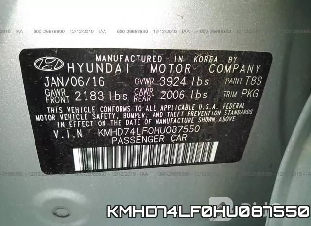 KMHD74LF0HU087550 фото 8