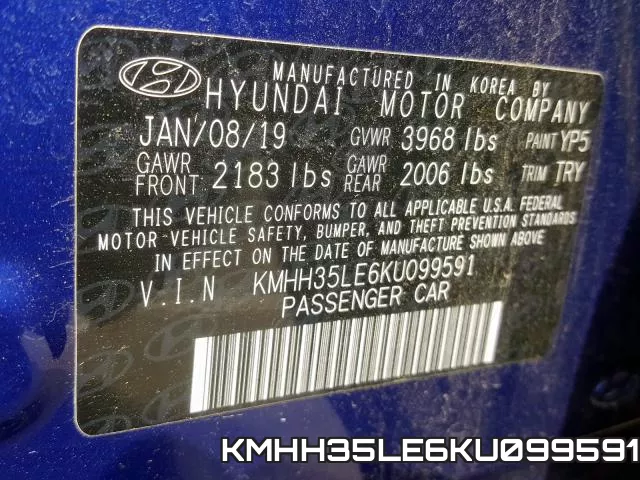 KMHH35LE6KU099591 фото 2