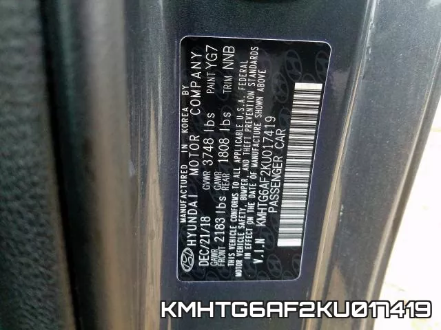 KMHTG6AF2KU017419 фото 2