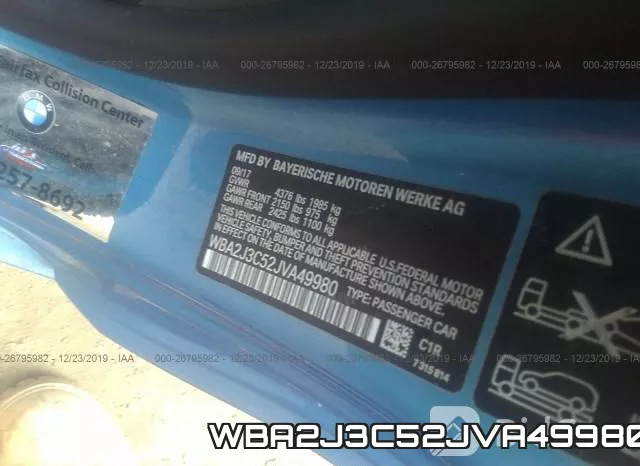 WBA2J3C52JVA49980 фото 4