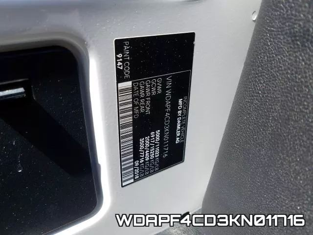 WDAPF4CD3KN011716 фото 2