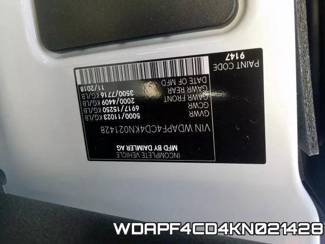WDAPF4CD4KN021428 фото 2