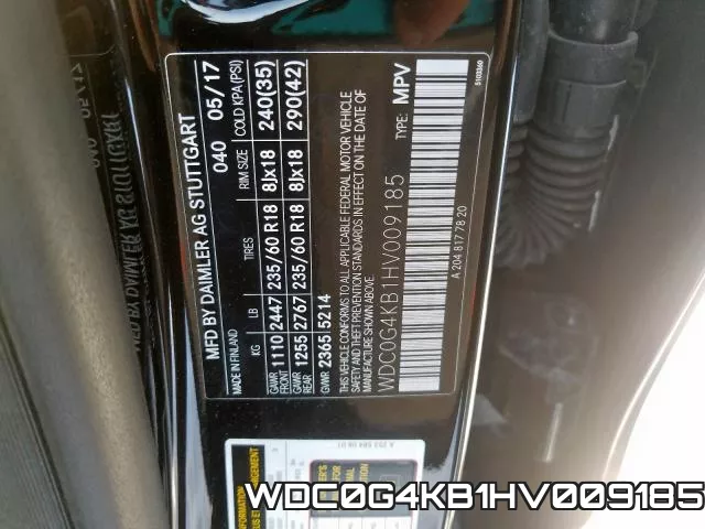WDC0G4KB1HV009185 фото 2