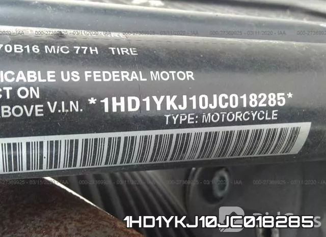 1HD1YKJ10JC018285 фото 2