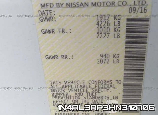 1N4AL3AP3HN310706 фото 7