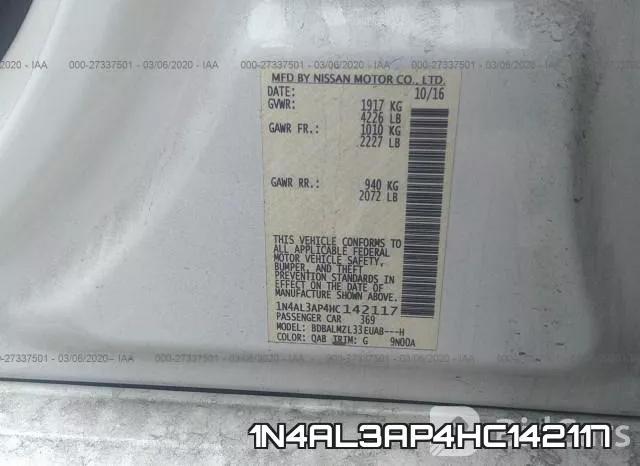 1N4AL3AP4HC142117 фото 8