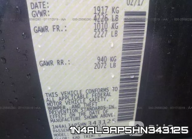 1N4AL3AP5HN343125 фото 9