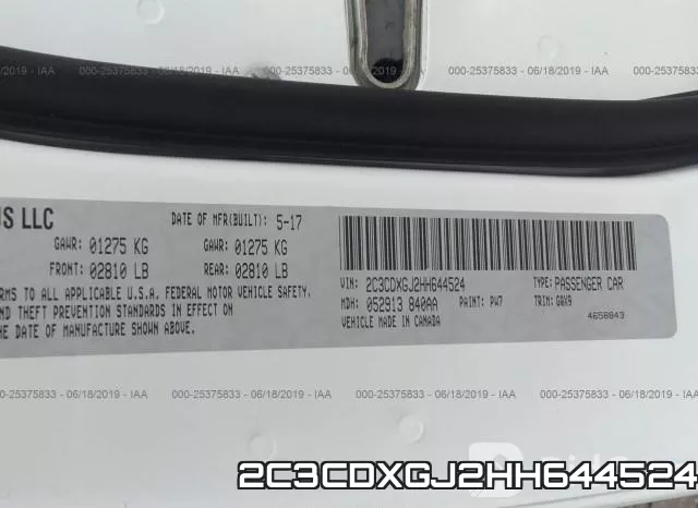 2C3CDXGJ2HH644524 фото 7