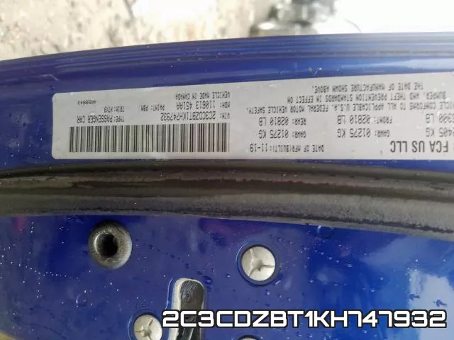 2C3CDZBT1KH747932 фото 2