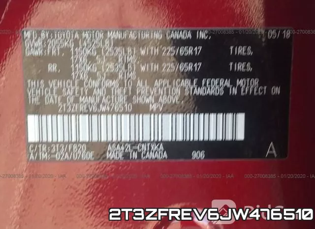 2T3ZFREV6JW476510 фото 7