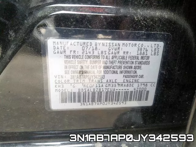 3N1AB7AP0JY342593 фото 2
