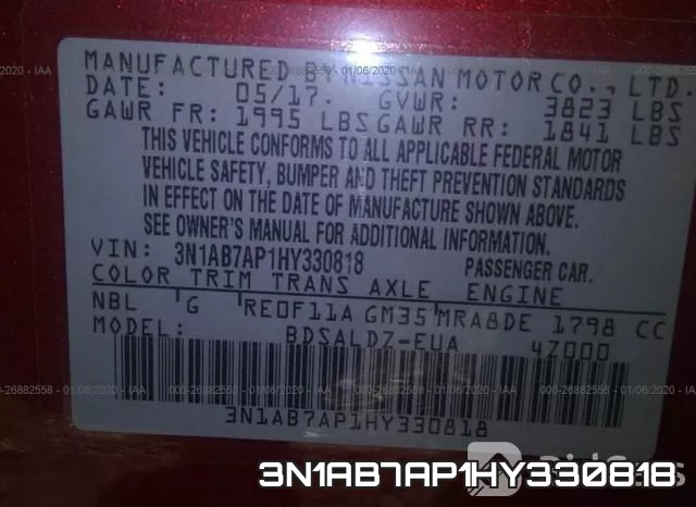 3N1AB7AP1HY330818 фото 6