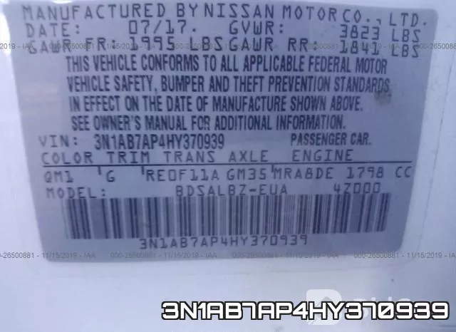 3N1AB7AP4HY370939 фото 7