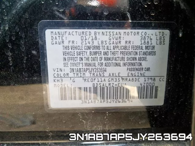3N1AB7AP5JY263694 фото 2