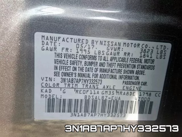 3N1AB7AP7HY332573 фото 2