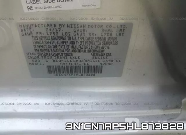 3N1CN7AP5HL873828 фото 6