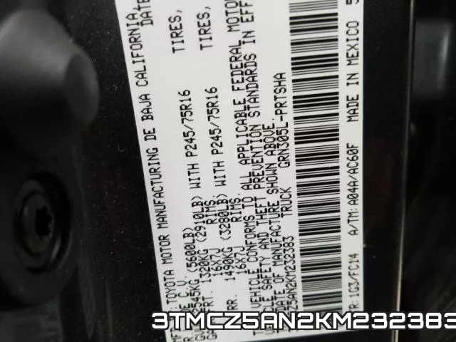 3TMCZ5AN2KM232383 фото 2