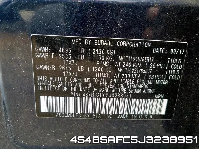 4S4BSAFC5J3238951 фото 2