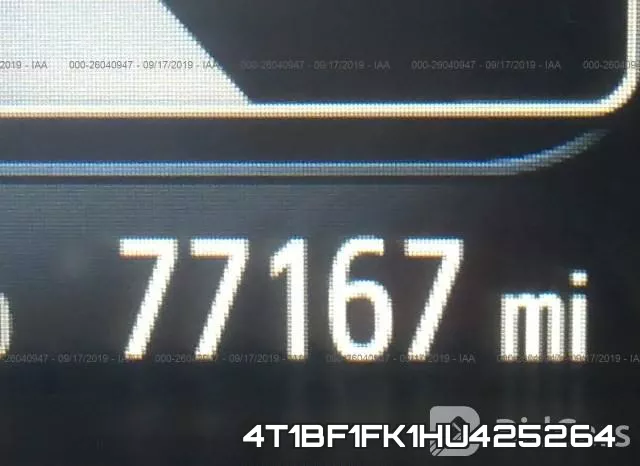 4T1BF1FK1HU425264 фото 3