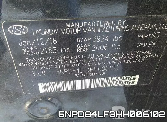 5NPD84LF3HH006102 фото 10