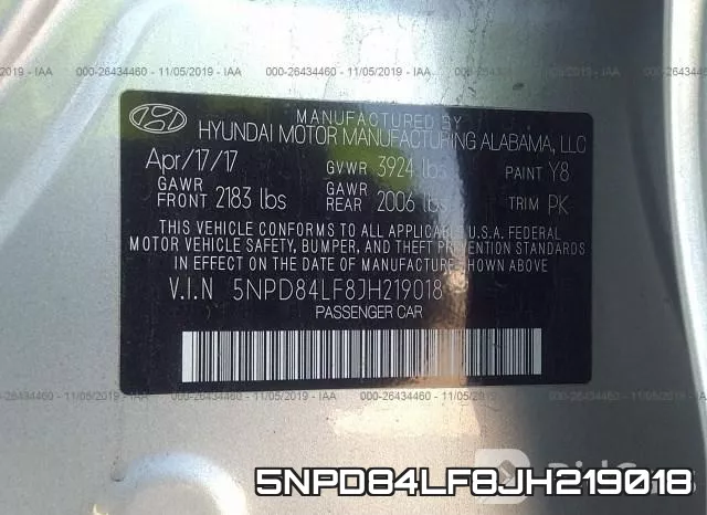 5NPD84LF8JH219018 фото 10