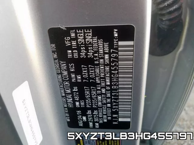 5XYZT3LB3HG455797 фото 2