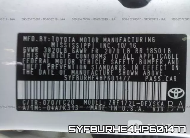5YFBURHE4HP601477 фото 6