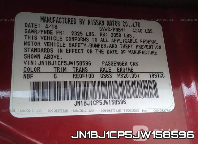 JN1BJ1CP5JW158596 фото 7