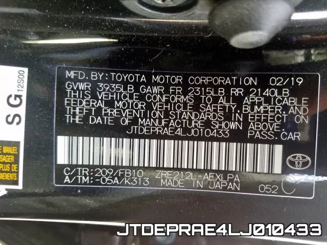 JTDEPRAE4LJ010433 фото 2