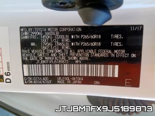 JTJBM7FX9J5189873 фото 2