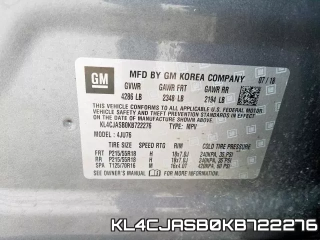 KL4CJASB0KB722276 фото 2