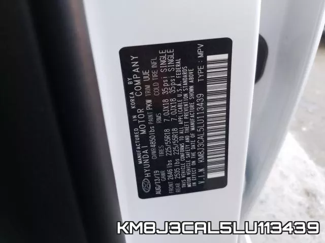 KM8J3CAL5LU113439 фото 2