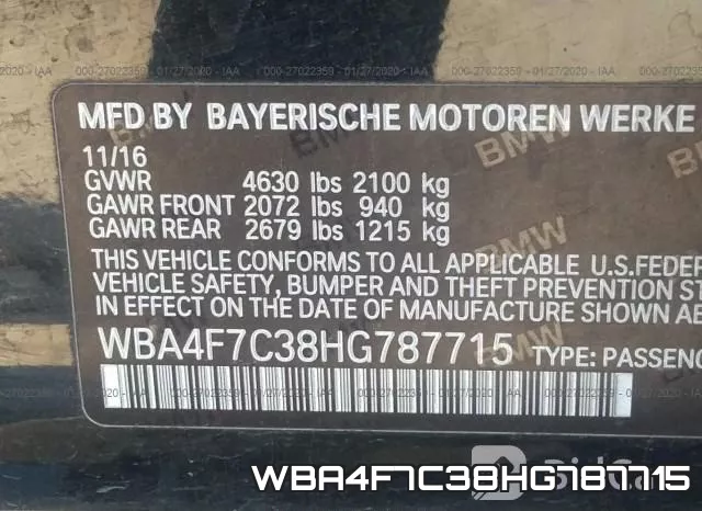 WBA4F7C38HG787715 фото 5