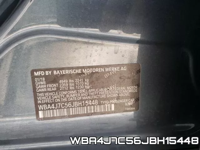 WBA4J7C56JBH15448 фото 2
