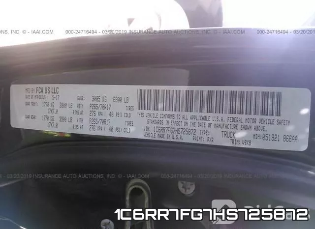 1C6RR7FG7HS725872 фото 6