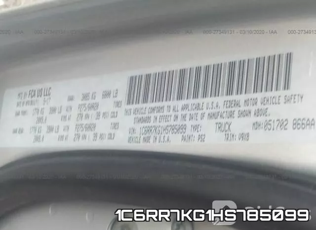 1C6RR7KG1HS785099 фото 9